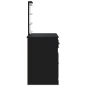 Toaletka z lampkami LED, czarna, 90x42x132,5 cm  Lumarko!