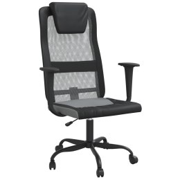 Krzesło biurowe, szaro-czarne, siatka i sztuczna skóra  Lumarko!