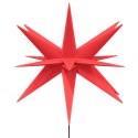 Gwiazda morawska LED na kołku, składana, czerwona, 57 cm  Lumarko!