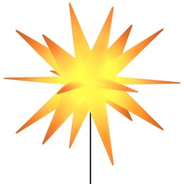 Gwiazda morawska LED na kołku, składana, żółta, 57 cm  Lumarko!