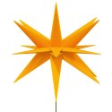 Gwiazda morawska LED na kołku, składana, żółta, 57 cm  Lumarko!