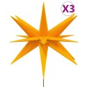 Gwiazdy morawskie LED z prętami, 3 szt., żółte, 35 cm  Lumarko!