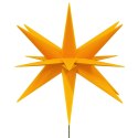 Gwiazdy morawskie LED z prętami, 3 szt., żółte, 35 cm  Lumarko!