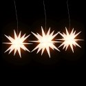 Gwiazdy morawskie z LED, 3 szt., składane, białe  Lumarko!