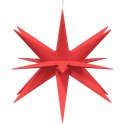 Gwiazdy morawskie z LED, 3 szt., składane, czerwone  Lumarko!