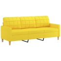3-osobowa sofa z poduszkami, żółta, 180 cm, tkanina Lumarko!