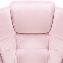 Krzesło biurowe, różowe, tapicerowane aksamitem Lumarko!