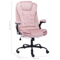 Krzesło biurowe, różowe, tapicerowane aksamitem Lumarko!