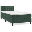 Łóżko kontynentalne z materacem, zielone, aksamit, 90x200 cm  Lumarko!