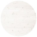 Blat do stołu, okrągły, biały, Ø80x3 cm, lite drewno sosnowe  Lumarko!