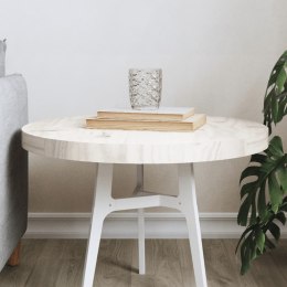 Blat stołu, okrągły, biały, Ø50x3 cm, lite drewno sosnowe Lumarko!
