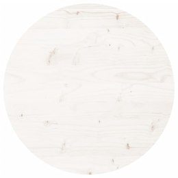 Blat stołu, okrągły, biały, Ø50x3 cm, lite drewno sosnowe Lumarko!