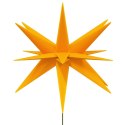 Gwiazdy morawskie LED z prętami, 3 szt., żółte, 57 cm  Lumarko!