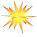 Gwiazdy morawskie LED z prętami, 3 szt., żółte, 57 cm Lumarko!