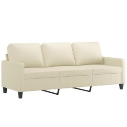 3-osobowa sofa, kremowa, 180 cm, sztuczna skóra Lumarko!