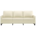 3-osobowa sofa, kremowa, 180 cm, sztuczna skóra  Lumarko!