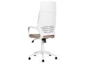 Krzesło biurowe regulowane beżowoszare z białym DELIGHT Lumarko!