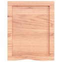VidaXL Półka, jasnobrązowa, 40x50x4 cm, lakierowane lite drewno dębowe