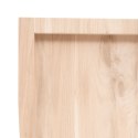 VidaXL Półka, 180x50x4 cm, surowe lite drewno dębowe