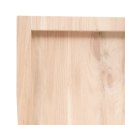 Półka, 220x40x6 cm, surowe lite drewno dębowe Lumarko!