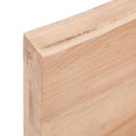 VidaXL Półka jasnobrązowa, 120x50x6 cm, lakierowane lite drewno dębowe