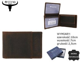 Mały, skórzany portfel męski bez zapięcia — Buffalo Wild Lumarko!