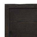 Półka, ciemnoszara, 80x50x6 cm, wykończone lite drewno dębowe