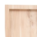 Blat biurka, 80x50x6 cm, surowe drewno dębowe