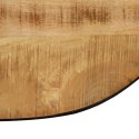 Stolik kawowy, owalny, surowe drewno mango i stal, 100 cm Lumarko!