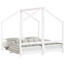 Rama łóżka dziecięcego, biała, 2x(80x160) cm, drewno sosnowe Lumarko!