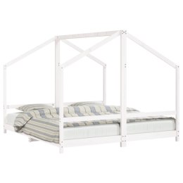 Rama łóżka dziecięcego, biała, 2x(90x200) cm, drewno sosnowe Lumarko!