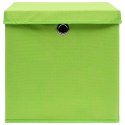 Pudełka z pokrywami, 10 szt., 28x28x28 cm, zielone Lumarko!