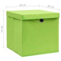 Pudełka z pokrywami, 4 szt., 28x28x28 cm, zielone Lumarko!