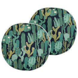2 poduszki ogrodowe w kaktusy ⌀ 40 cm zielone BUSSANA Lumarko!