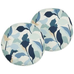 2 poduszki ogrodowe w liście ⌀ 40 cm niebieskie VEGLINO Lumarko!
