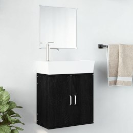 2-cz zestaw mebli łazienkowych, czarny, materiał drewnopochodny Lumarko!