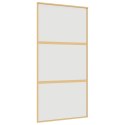 Drzwi przesuwne, złote, 102,5x205 cm, mrożone szkło ESG Lumarko!