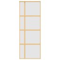 Drzwi przesuwne, złote, 76x205 cm, mrożone szkło ESG, aluminium Lumarko!