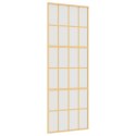 Drzwi przesuwne, złote, 76x205 cm, mrożone szkło ESG, aluminium Lumarko!