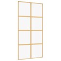 Drzwi przesuwne, złote, 102,5x205 cm, przezroczyste szkło ESG Lumarko!