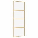 Drzwi przesuwne, złote, 76x205 cm, przezroczyste szkło ESG Lumarko!