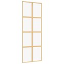Drzwi przesuwne, złote, 76x205 cm, przezroczyste szkło ESG Lumarko!