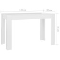 Stół na wysoki połysk, biały, 120x60x76 cm, płyta wiórowa Lumarko!