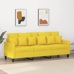  Sofa 3-osobowa, jasnożółta, 180 cm, tapicerowana tkaniną Lumarko!