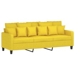  Sofa 3-osobowa, jasnożółta, 180 cm, tapicerowana tkaniną Lumarko!