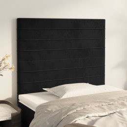Zagłówki do łóżka, 2 szt., czarny, 100x5x78/88 cm, aksamitny Lumarko!