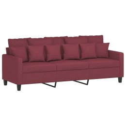  Sofa 3-osobowa, winna czerwień, 180 cm,tapicerowana tkaniną Lumarko!