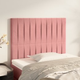 Zagłówki do łóżka, 2 szt., różowy, 90x5x78/88 cm, aksamit Lumarko!
