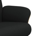 Fotel rozkładany z podnóżkiem, czarny, tkanina Lumarko!