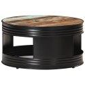 Stolik kawowy, czarny, 68x68x36 cm, lite drewno z odzysku Lumarko!